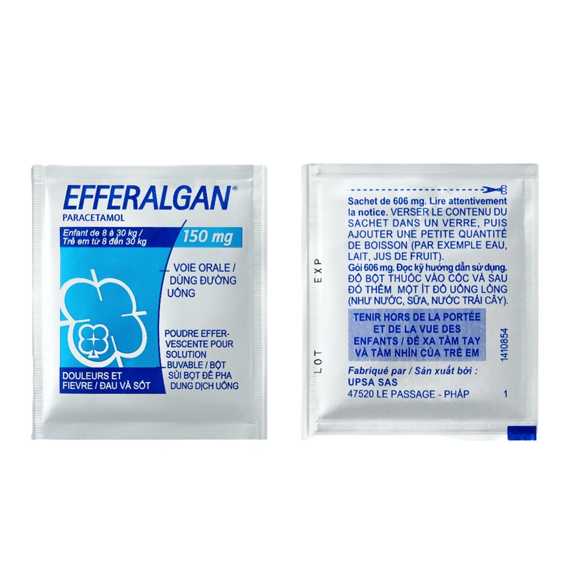 Bột sủi Efferalgan 150mg giảm đau từ nhẹ đến vừa, hạ sốt (12 gói x 0.606g) - 3